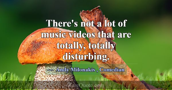 There's not a lot of music videos that are totally... -Andy Milonakis