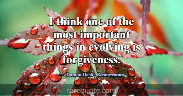 I think one of the most important things in evolvi... -Damon Dash