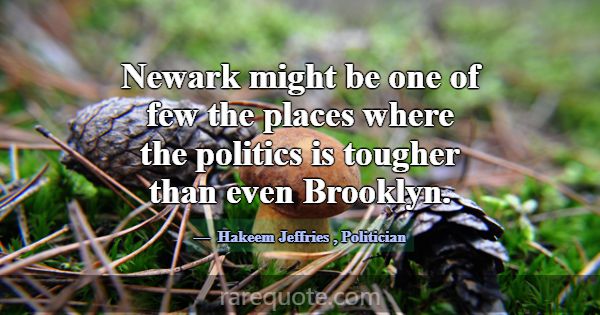 Newark might be one of few the places where the po... -Hakeem Jeffries