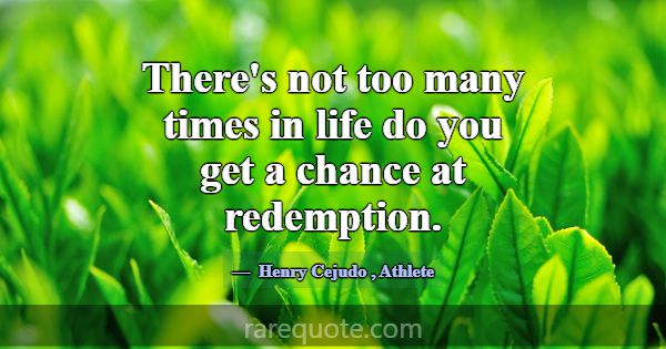 There's not too many times in life do you get a ch... -Henry Cejudo