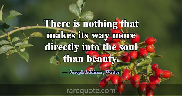 There is nothing that makes its way more directly ... -Joseph Addison