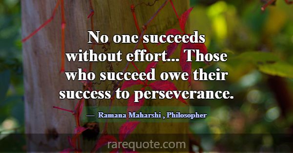 No one succeeds without effort... Those who succee... -Ramana Maharshi