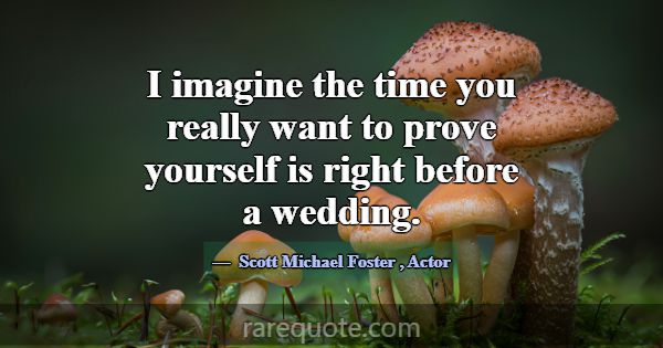 I imagine the time you really want to prove yourse... -Scott Michael Foster