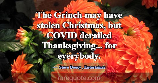 The Grinch may have stolen Christmas, but COVID de... -Steve Doocy